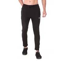 WINPLAYER Men's and Boy's 4 Way Lycra Track Pant|Trouser for Sports (Color-Black, Size-M)-thumb1