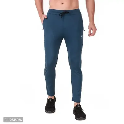 WINPLAYER Men's and Boy's 4 Way Lycra Track Pant|Trouser for Sports (Color-Air Force Blue, Size-M)-thumb0
