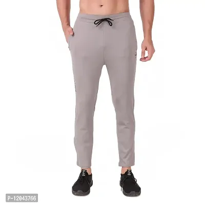 WINPLAYER Men's and Boy's 4 Way Lycra Track Pant|Trouser for Sports (Color-Light Grey, Size-L)-thumb0