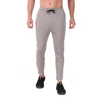 WINPLAYER Men's and Boy's 4 Way Lycra Track Pant|Trouser for Sports (Color-Light Grey, Size-L)-thumb1