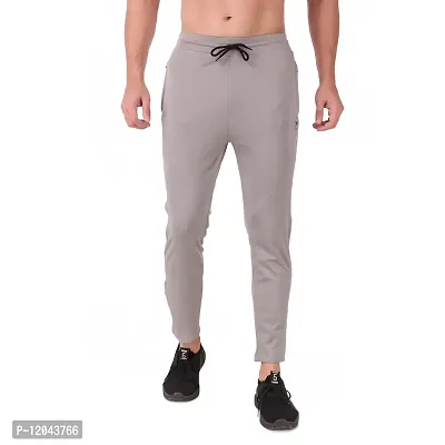 WINPLAYER Men's and Boy's 4 Way Lycra Track Pant|Trouser for Sports (Color-Light Grey, Size-L)-thumb2