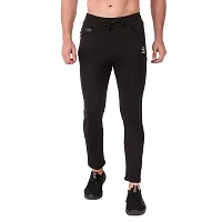 WINPLAYER Men's and Boy's 4 Way Lycra Track Pant|Trouser for Sports (Color-Black, Size-M)-thumb1