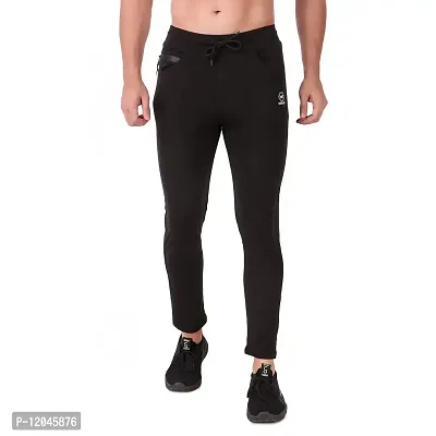 WINPLAYER Men's and Boy's 4 Way Lycra Track Pant|Trouser for Sports (Color-Black, Size-M)-thumb2