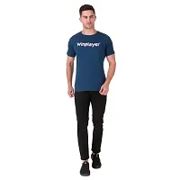 WINPLAYER Tshirt'S Pack of 2 Black Peacock Blue-thumb3