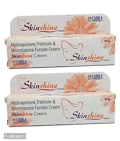 SKIN SHINE day skin whitening cream men  women pimple removing cream pack of 2 - 15 gm each-thumb0