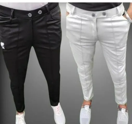 New Launched Polyester Regular Track Pants For Men 