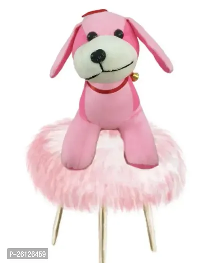 Cute Pink Soft Dog With Bell In Neck Toy For Kids