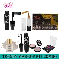 Skin Diva Beauty Makeup Kit-  Facial Kit, Foundation, Eye Liner, Kajal, Mascara, Eye Shadow And Compact Powder Combo-thumb1