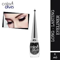 Color Diva (CD-EL2KJL-1) - BRS Long Lasting Smudge Proof Water Resistant Liquid Multicolor Eyeliner With Kajal - Pack Of 3-thumb2