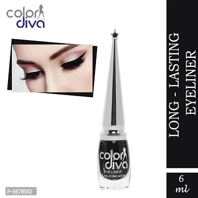 Color Diva (CD-EL2KJL-1) - BRS Long Lasting Smudge Proof Water Resistant Liquid Multicolor Eyeliner With Kajal - Pack Of 3-thumb3