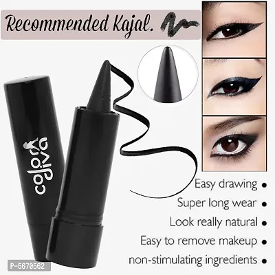 Color Diva (CD-EL2KJL-1) - BRS Long Lasting Smudge Proof Water Resistant Liquid Multicolor Eyeliner With Kajal - Pack Of 3-thumb4