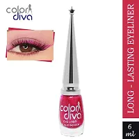 Color Diva (CD-EL6KJL-3) - BRS Long Lasting Smudge Proof Water Resistant Liquid Multicolor Eyeliner With Kajal - Pack Of 7-thumb2