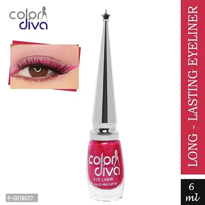 Color Diva (CD-EL6KJL-3) - BRS Long Lasting Smudge Proof Water Resistant Liquid Multicolor Eyeliner With Kajal - Pack Of 7-thumb3
