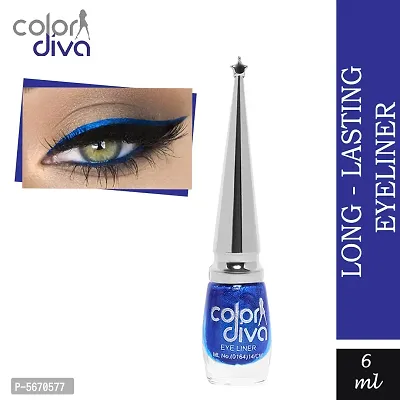 Color Diva (CD-EL6KJL-3) - BRS Long Lasting Smudge Proof Water Resistant Liquid Multicolor Eyeliner With Kajal - Pack Of 7-thumb2