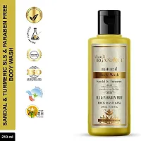 Khadi Organique Sandal Turmeric Body Wash(SLS  PARABEN FREE) 210 ML-thumb1