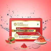 Khadi Organique Natural Herbal Watermelon Soap pack of 3 (100% Organic  Handmade Soap)-thumb1