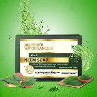 Khadi organique handmade pure neem soap pack of 3 100% herbal natural soap-thumb1