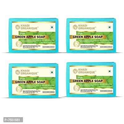 Khadi Organique Natural Herbal Green Apple Soap Pack of 4