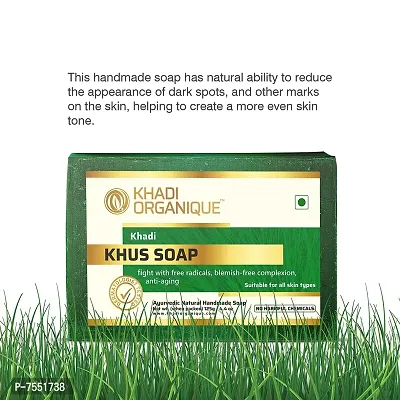 Khadi Organique Hand MadeKhus Soap With Essential Oil Pack Of 3-thumb4