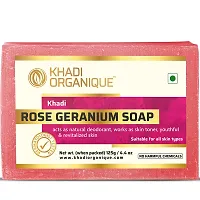 Khadi Organique Natural Herbal Rose Geranium Soap Pack of 5-thumb4