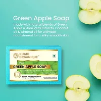 Khadi Organique Natural Herbal Green Apple Soap Pack of 3 (100% Handmade  Organic Soap)-thumb3