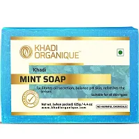 Khadi Organique Natural Herbal Pure Mint Soap Pack of 3 (100% Handmade  Organic Soap)-thumb4