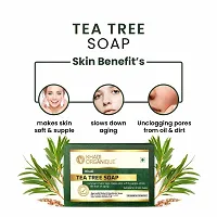 Khadi Organique Tea Tree Soap For Acne Treatment (No Parabens; Sulphate; SLS; SLES; Silicon) Pack Of 3-thumb1