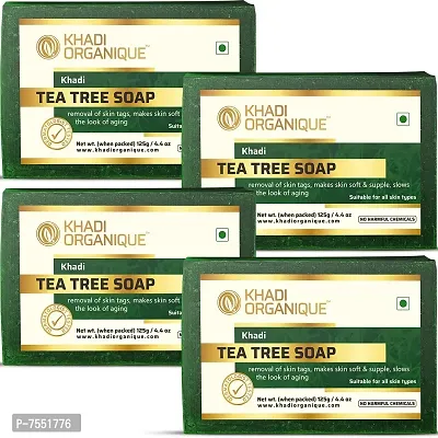 Khadi Organique Tea Tree Soap Pack Of 4 X 125 GM