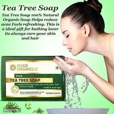 Khadi Organique Tea Tree Soap Pack Of 4 X 125 GM-thumb4