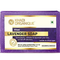 Khadi Organique Natural Herbal Pure Lavender Soap Pack of 3 (100% Handmade Soap)-thumb4