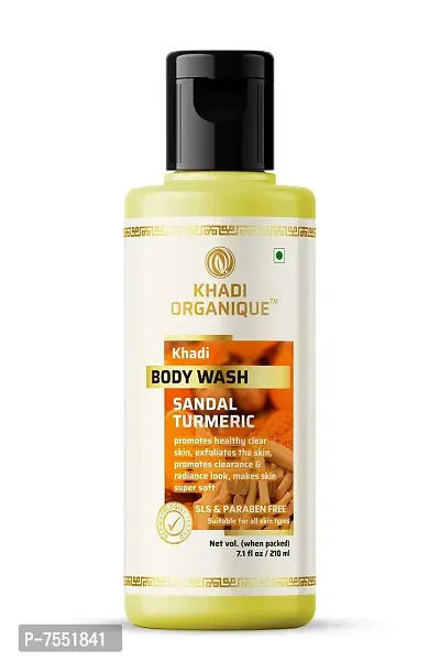 Khadi Organique Sandal Turmeric Body Wash(SLS  PARABEN FREE) 210 ML