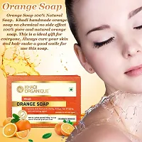 Khadi Organique Natural Handmade Orange Soap Pack of 3 100% Pure Soap-thumb3