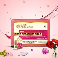 Khadi Organique Natural Herbal Rose Geranium Soap Pack of 5-thumb1