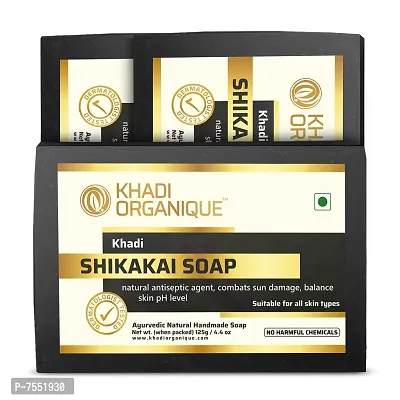 Khadi Organique Natural Herbal Shikakai Soap Pack of 3 (100% Handmade  Organic Soap)