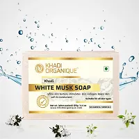 Khadi Organique Natural Herbal White Musk Soap Pack of 3 (100% Handmade  Organic)-thumb1