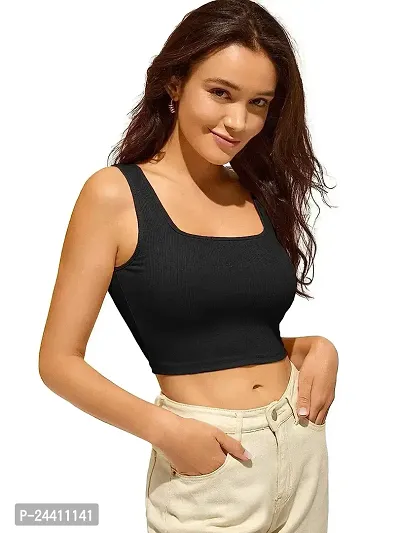 BerdNerd Women's Cotton Strechable Tank Tops/Croptops