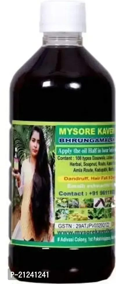 Mysore Kaveri Herbal Kaveri Herbal Brungamalaka Hair Oil for Anti-Dandruff Hair Oil for Hair Fall for Women and Men (250ml)