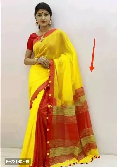 Elegant Cotton Silk Saree with Blouse piece-thumb0