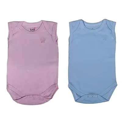 Lula Baby Romper Body Suits for Boys  Girls with Envelope Shoulder-Sleeveless
