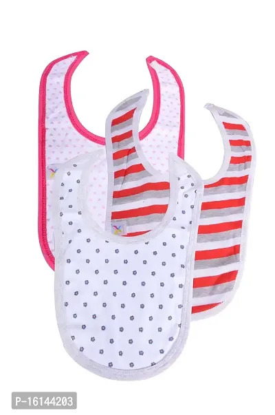 Colorfly Babies Striped combo Bibs (Pack Of 3)Design And Color May Vary