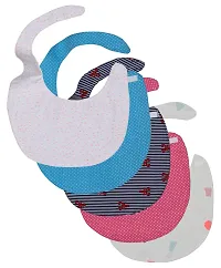 Colorfly Cotton Baby Feeding Bib - Pack of 5 (Assorted)-thumb1
