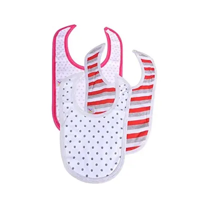 Colorfly Babies Striped combo Bibs (Pack Of 3)Design And Color May Vary