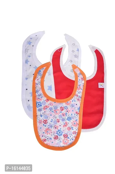 COLORFLY BABIES SOLID BIBS (Pack of 3 Bib) Design And Color May Vary-thumb0
