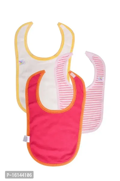 Colorfly Babies solid printed Combo Bibs (pack of 3Bib) Design And Color May Vary-thumb0