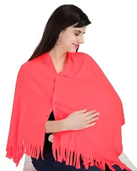 Lula Mom Solid Multi Purpose Breast Feeding Nursing Shawl - Red-thumb2