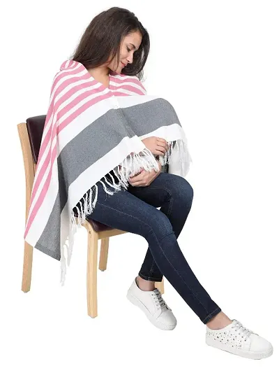 Lula Mom Breast Feeding Shawl, Nursing Cloak, Innovative Shape-Changing Poncho (Pink)