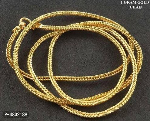 Trendy Stylish Alloy Gold Plated Chain for Men and Women-thumb0