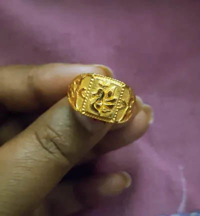 Stylish Brass Golden Rings For Men