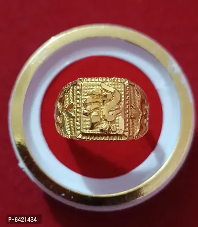 Active Golden Brass Rings For Men-thumb0