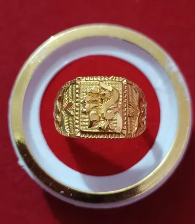 Stylish Brass Golden Rings For Men